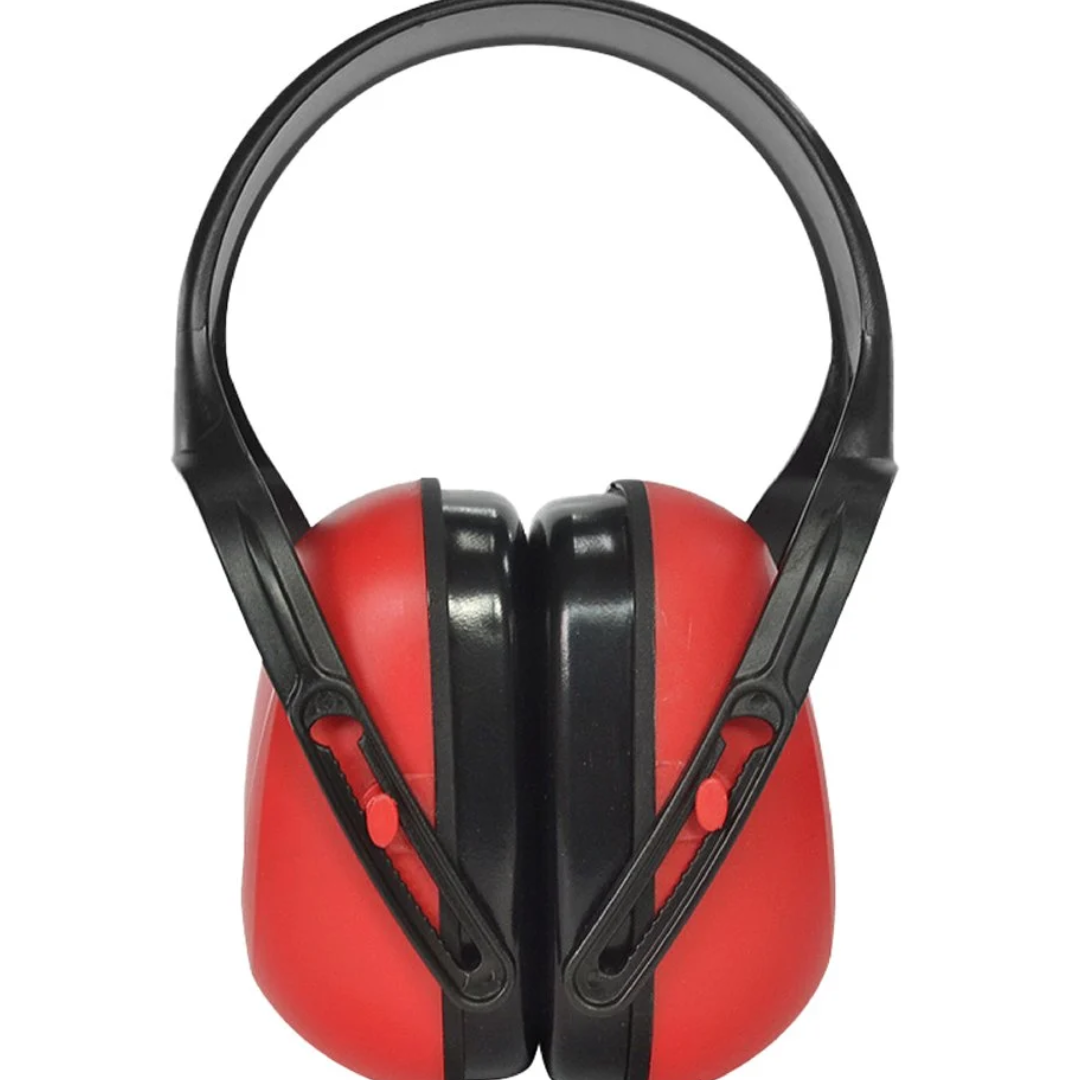 Red Oval Industrial Safety Ear Muff, Adjustable Headband