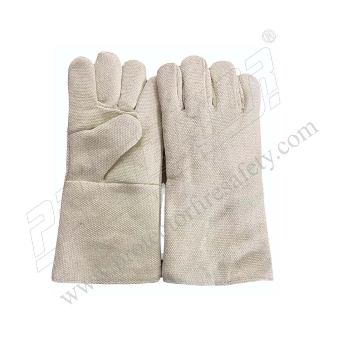 White Leather Safety Hand Gloves