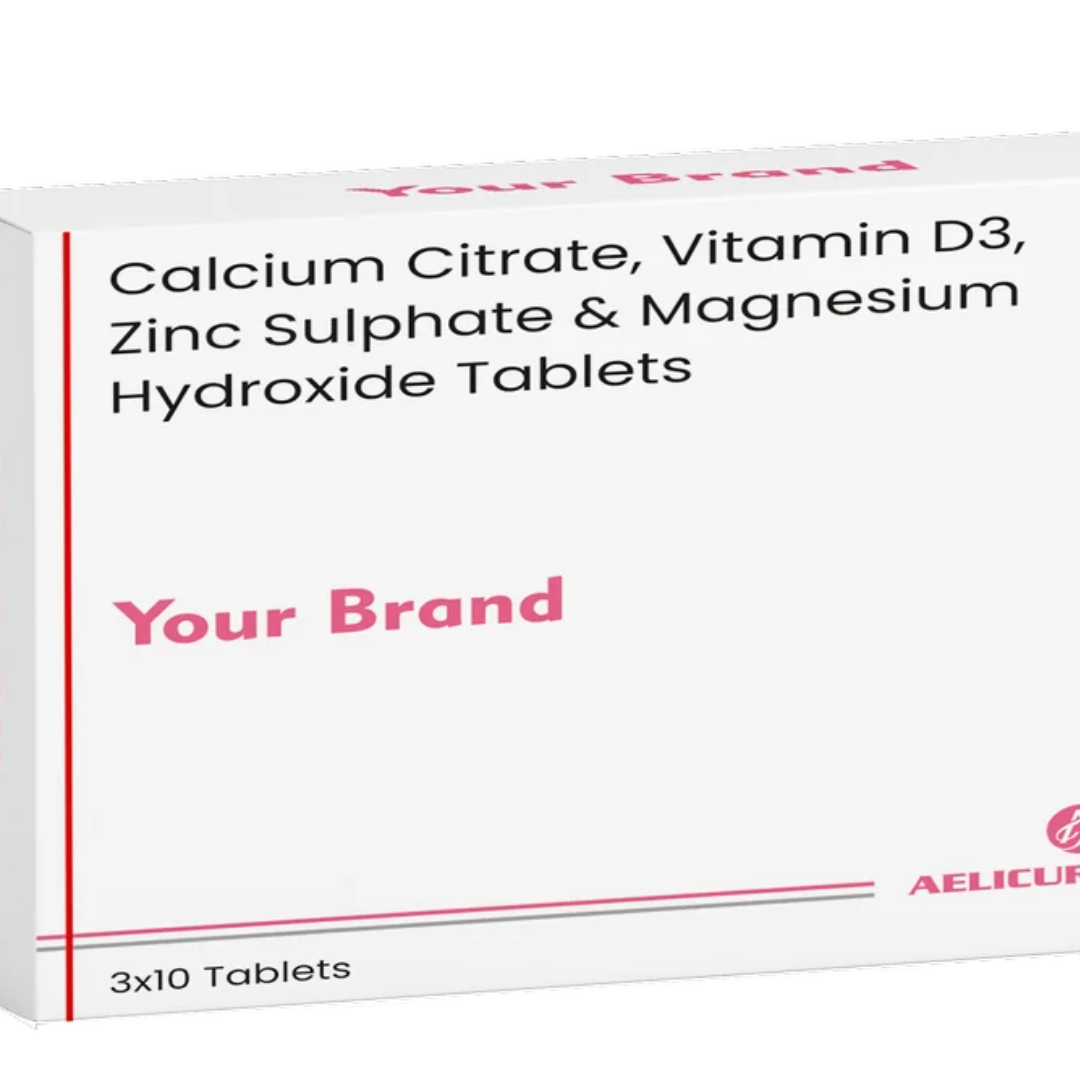 Calcium Citrate Tablets with Vitamin D3 for Bone Health (500mg/400IU)