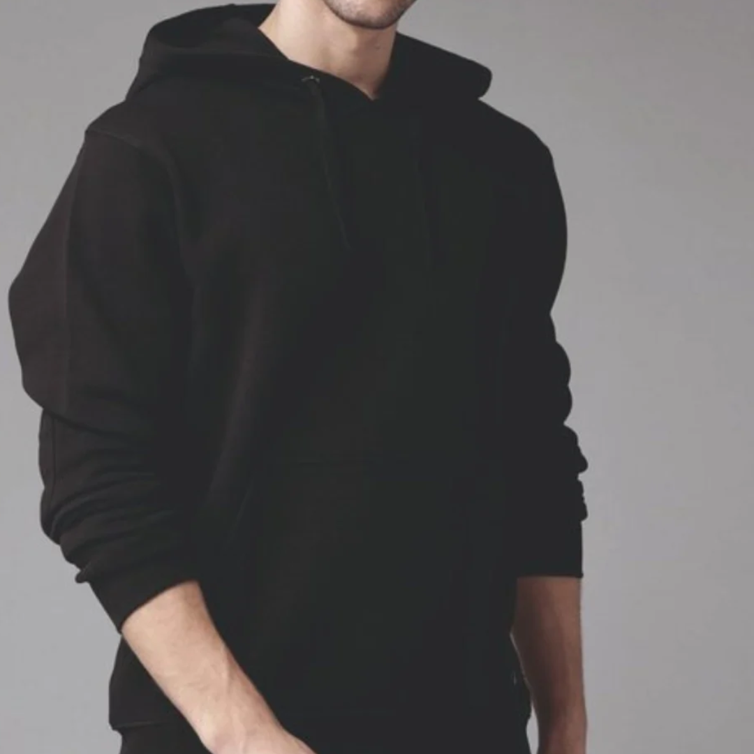 Black Mens Fashionable Hoodies, Full Sleeves, Plain
